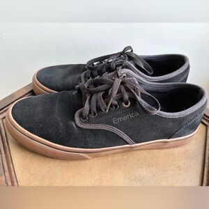 Emerica. Black Suede Skater Shoes Men's Sz 8.5